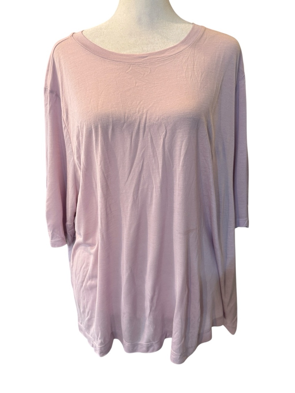 Vince 100% Modal Light Lilac Violet Short Sleeve Tee Shirt 2X NWT